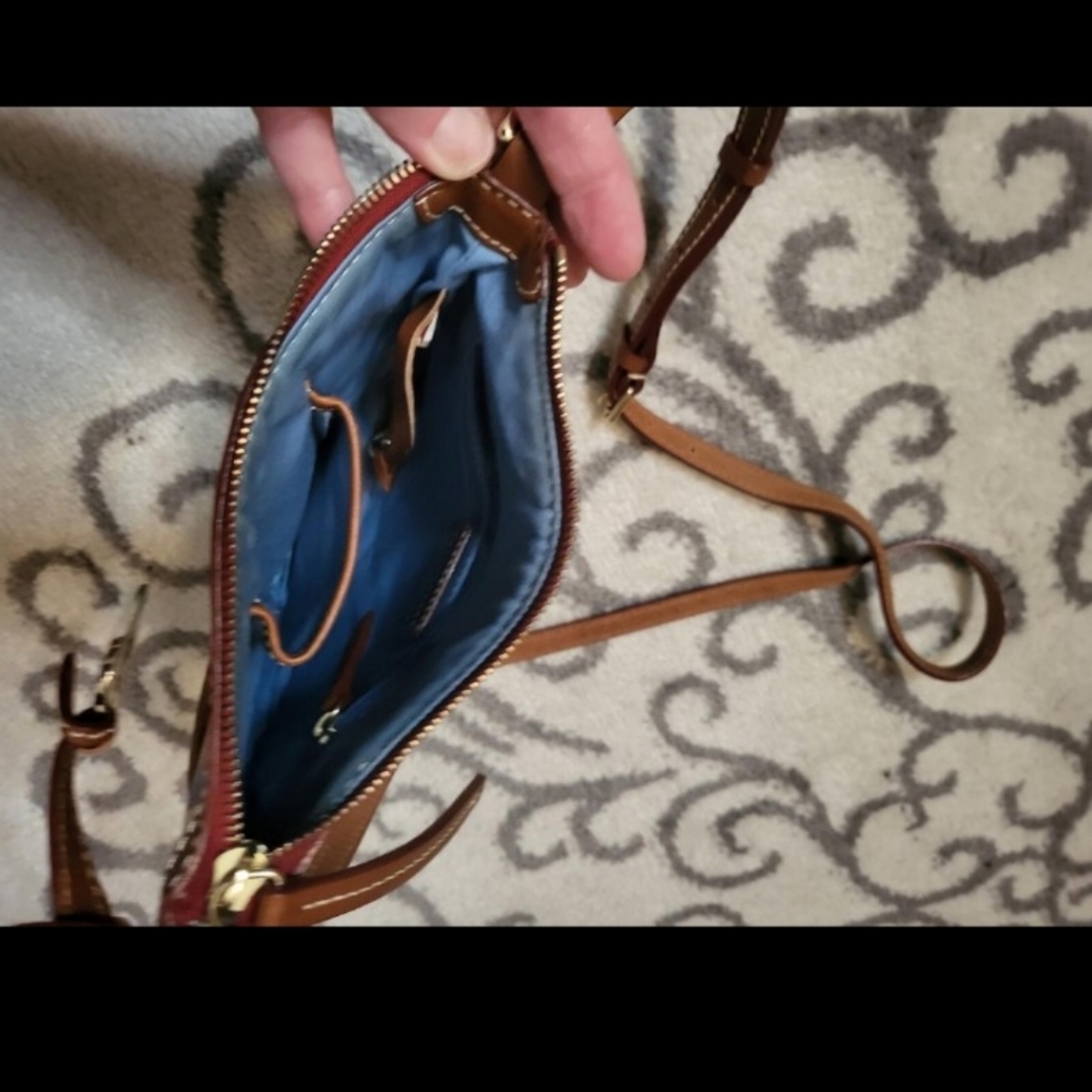 Vintage Dooney & Bourke Brown, Patchwork Style Cr… - image 2